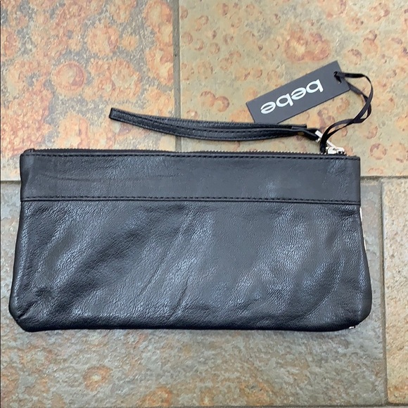 Bebe Leather Clutch Wristlet NWT - Picture 2 of 3